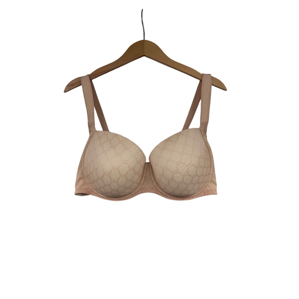 Soma Stunning Support Geo Lace Full Coverage Bra Nude Tan 40DDD Underwire 012201